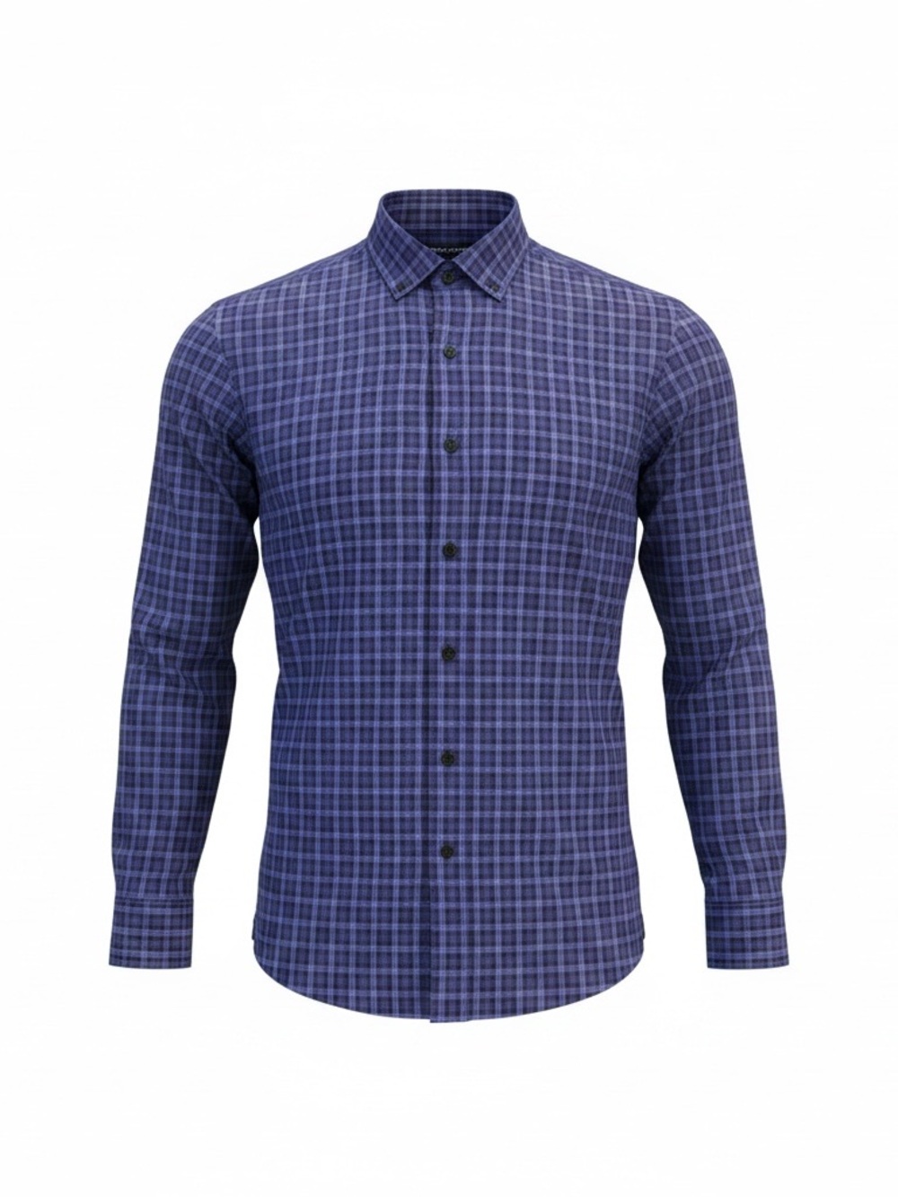 Proper Cloth Men’s Blue Plaid Custom Button Down Shirt Dual Pocket